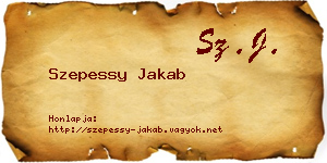 Szepessy Jakab névjegykártya